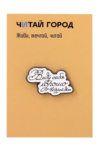 Значок металлический Веду себя хорошо (ЗнЦтВсх1)